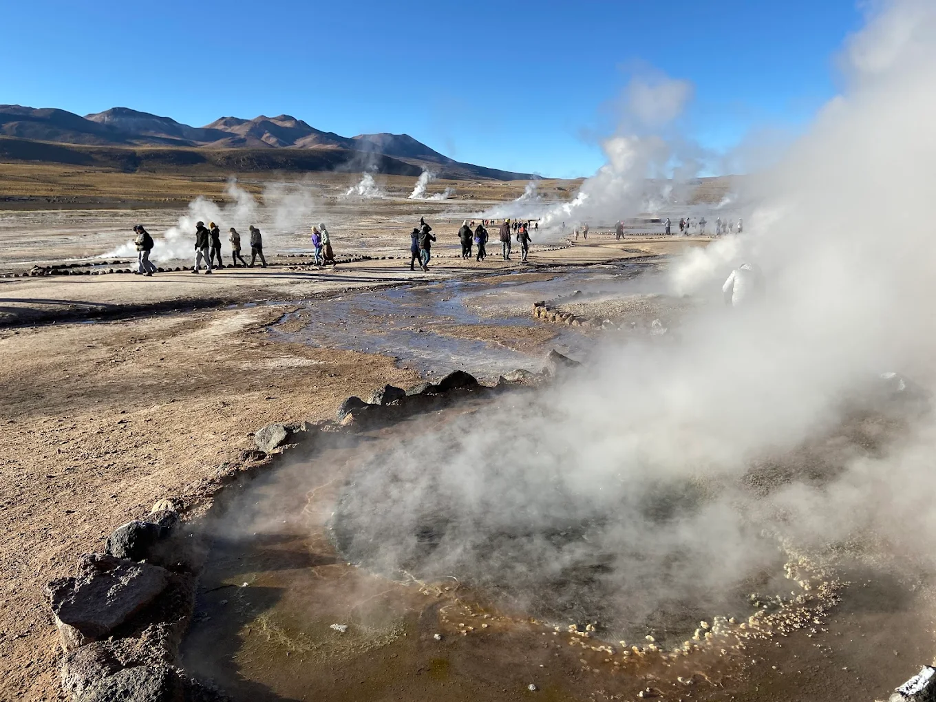 La altura de los Geysers del Tatio, una maravilla de los Andes